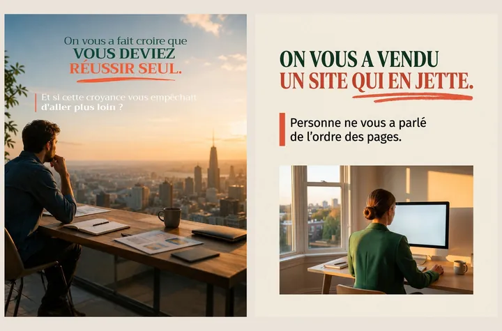 L'original admiré à gauche, sa reproduction à droite, sur le sujet « Architecture de contenu web »