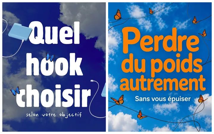 L'original admiré à gauche, sa reproduction à droite, sur le sujet « perte de poids »