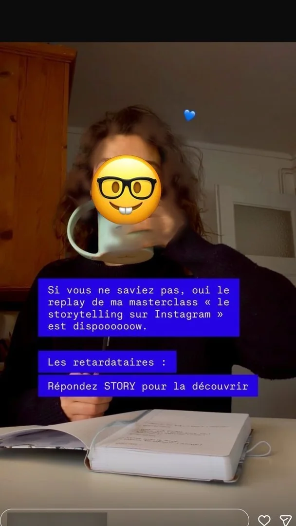 Story d’origine 4 sur 4 (coulisses), visages cachés